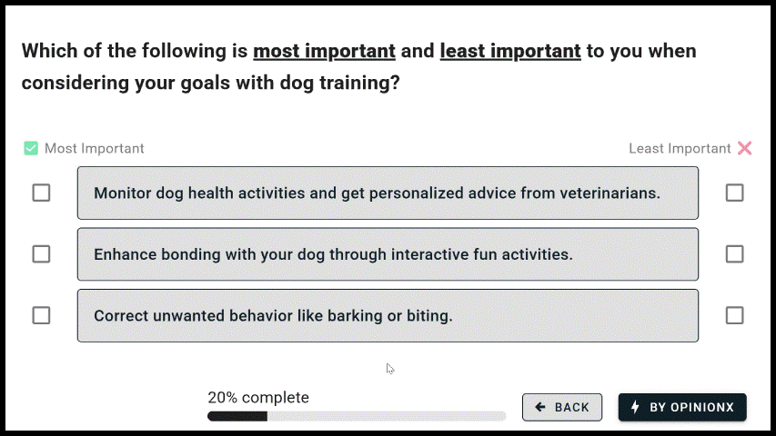 MaxDiff Survey Example